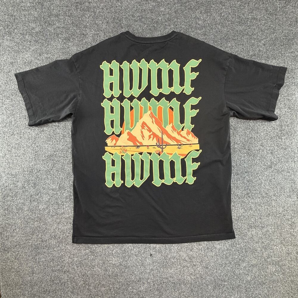 All American Roughneck HWMF Shirt Mens Large Black Desert Outdoor Graphic Tee